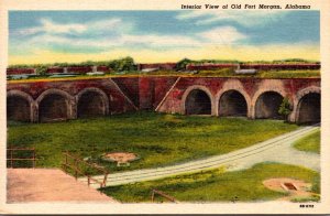 Alabama Fort Morgan Interior View Curteich