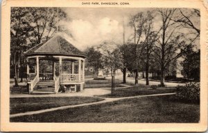 CONNECTICUT POSTCARD: DAVIS PARK AT DANIELSON, CT vintage