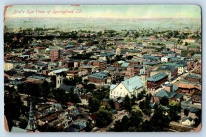 Springfield Illinois IL Postcard Birds Eye View Exterior Building 1909 Vintage