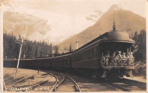 Illecillewaet Glacier Canada People on Train Railroad Real Photo PC AA41358