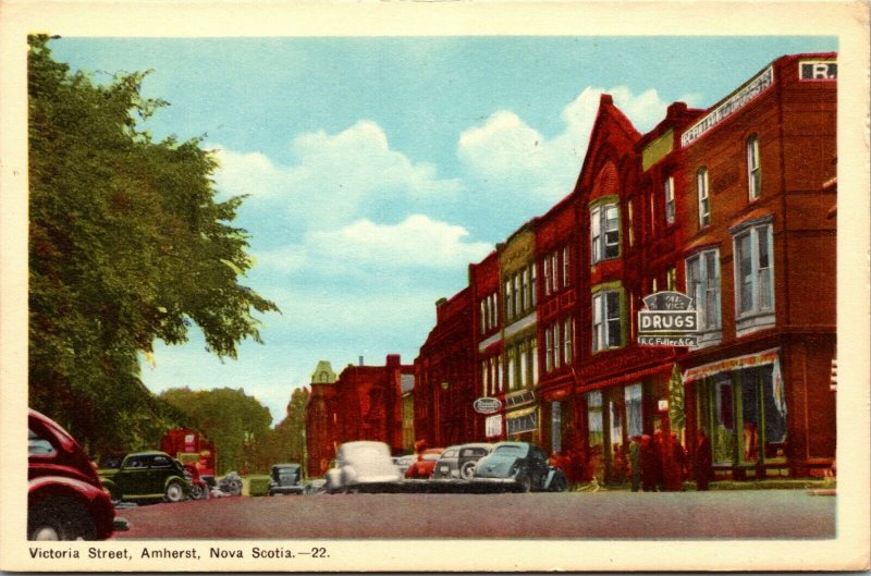 Lot of 4 : AMHERST,  NOVA SCOTIA CANADA POST OFFICE UNION UNPOSTED POSTCARD 