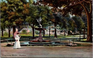 Postcard Fountain in Charlotte, Michigan