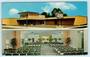 CHICAGO, Illinois IL ~ Chapel at CASEY LASKOWSKI FUNERAL HOME ca 1950s Postcard