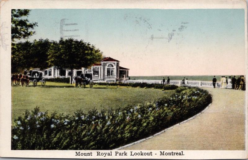 Mount Royal park Lookout Montreal QC Quebec Postcard D70 *As Is