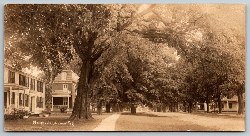 RPPC Manchester Vermont   Real Photo  Postcard   6.5 x 3.5