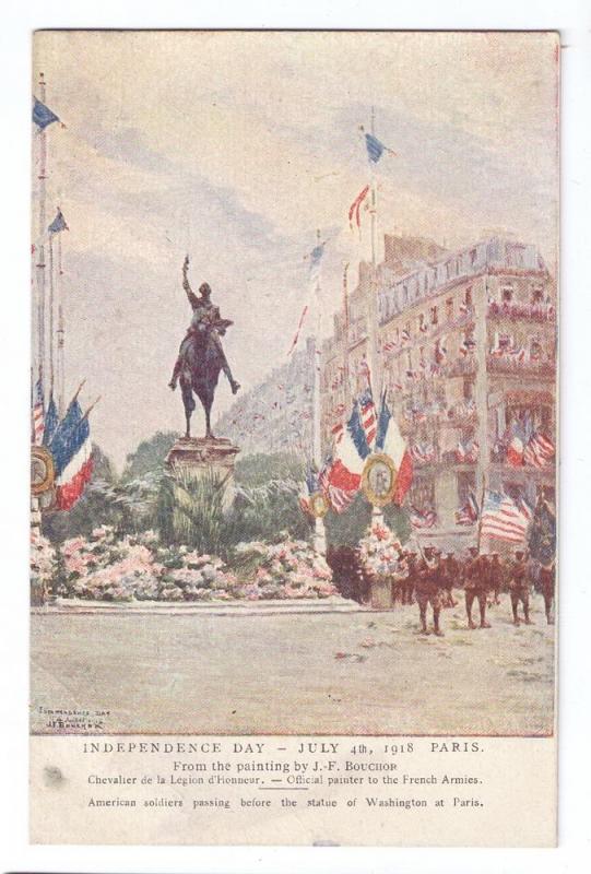 Vintage Postcard WWI Bouchor France 1918 American Red Cross