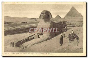 Old Postcard Egypt Egypt The Sphinx and the Pyramid of Giza Cairo