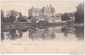 PIERREFONDS, Oise, France; Le Chateau et le Lac, 00-10s