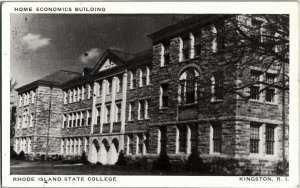 Home Economics Bldg, Rhode Island State College Kingston RI c1940s Postcard L35