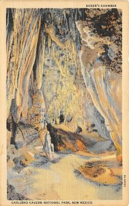 Carlsbad Cavern New Mexico 1940s Postcard Queen's Chamber