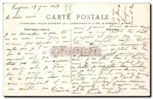 Postcard Old Vaujours blowing snow