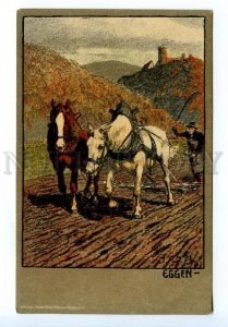 499227 GERMANY Eggen HORSE Village by I.P.F. 1903 year Kohler Vintage postcard