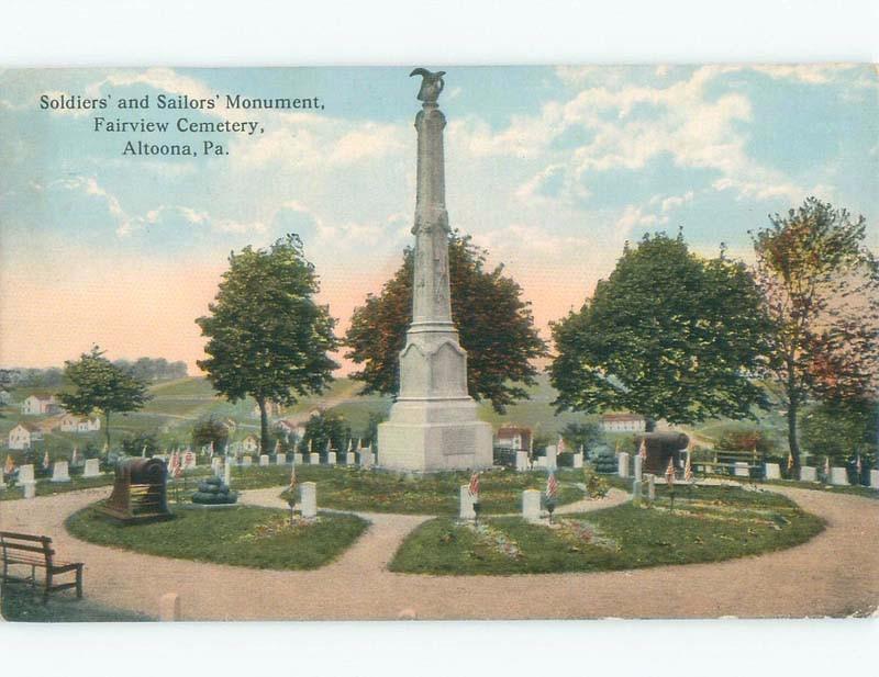 Divided-Back CEMETERY GRAVEYARD Altoona Pennsylvania PA E3319