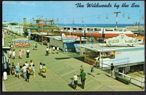 New Jersey Wildwood-by-the-Sea Monorail Train Ride Pier - pm1986 -Chrome