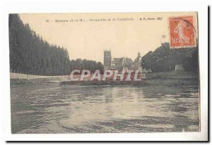 Meaux Old Postcard Perspective of the cathedral