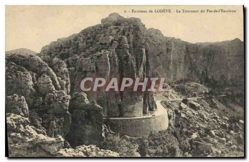 Old Postcard Around The Turn of LODEVE No I'Escalette