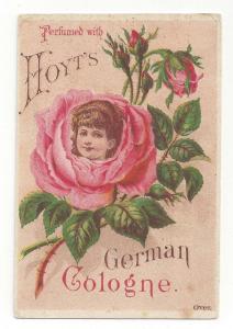 VictorianTrade Card Hoyts German Cologne Girl Rose