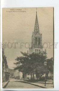 439792 FRENCH colony Guadeloupe Fort-de-France Petaud square church postcard