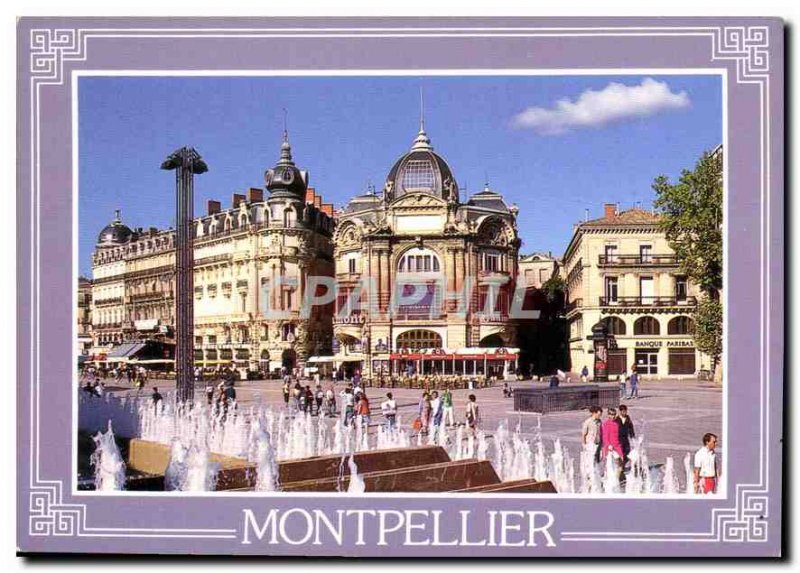 Postcard Modern Montpellier Place de la Comedie