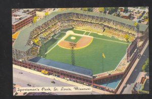 ST. LOUIS CARDINALS SPORTSMAN'S PARK BASEBALL STADIUM MO. VINTAGE POSTCARD