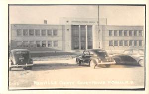 Mohall North Dakota Renville Court House Real Photo Antique Postcard K98609