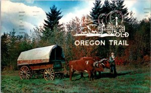 Oregon Blazin The Old Oregon Trail Ox Drawn Covered Wagon 1959