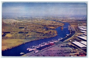 c1960 Rough Ready Island US Naval Supply Depot Stockton California CA Postcard