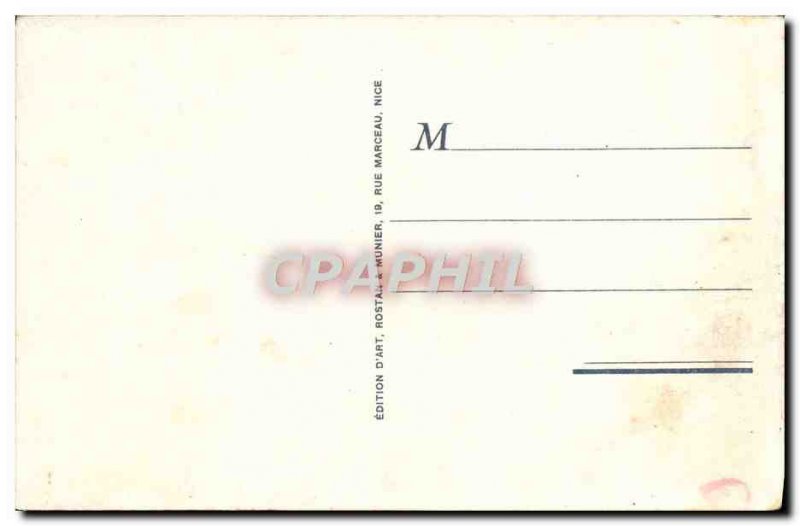 Old Postcard Eze Montee Du Chateau