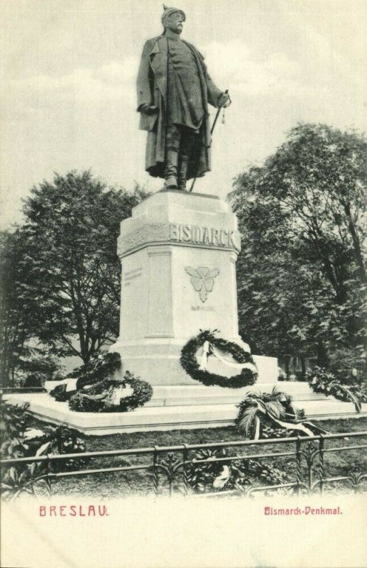 poland, WROCŁAW BRESLAU, Bismarck-Denkmal (1910s) Postcard