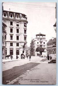 La Chaux-de-Fonds Neuchâtel Switzerland Postcard Victory Square 1913 Unposted