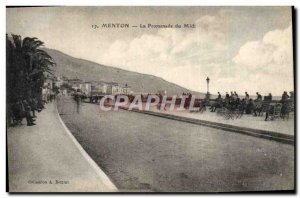 Old Postcard Menton Promenade du Midi