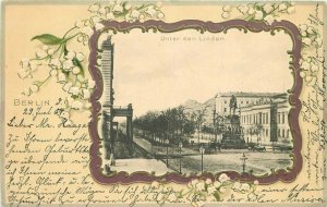 Artist impression Berlin Germany Floral Frame 1904 Postcard 20-14297