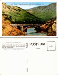 Bridge in Shoshone Canyon, Yellowstone Park (24377