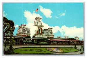Vintage 1960's Postcard Walt Disney World Railroad Main Street Magic Kingdom