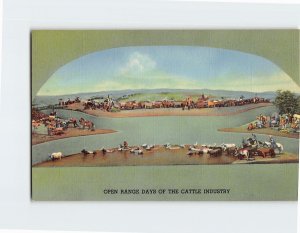 Postcard Open Range Days Of The Cattle Industry, Diorama At State Museum, CO