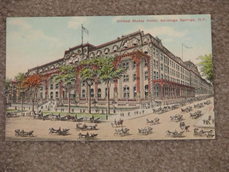 United States Hotel, (Back In the Day) Saratoga Springs, N.Y., used vintage card