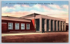 Roanoke Virginia~Norfolk Western Railway Passenger Station~Portico~Linen PC