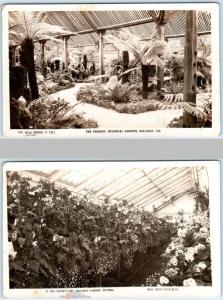 2 Postcards  RPPC  BALLARAT, VICTORIA Australia   BOTANICAL GARDENS Fernery