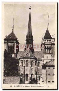 Old Postcard Geneva Apse of the Cathedral