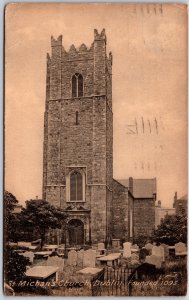 Dublin Ireland, 1930 St Michans Church, Founded 1095, Ancient Crypts, Postcard