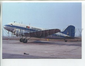 458741 plane airline Sabena OO-AUV Brussels Belgium airport advertising Old