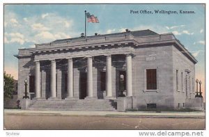 Post Office, Wellington, Kansas,PU-1915