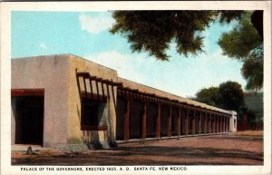 PALACE OF THE GOVERNORS POSTCARD SANTA FE NM NEW MEXICO 1920s J3