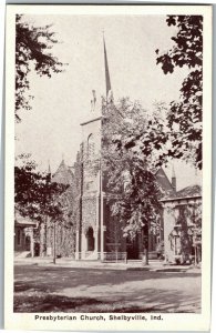 Presbyterian Church, Shelbyville IN Vintage Postcard J28