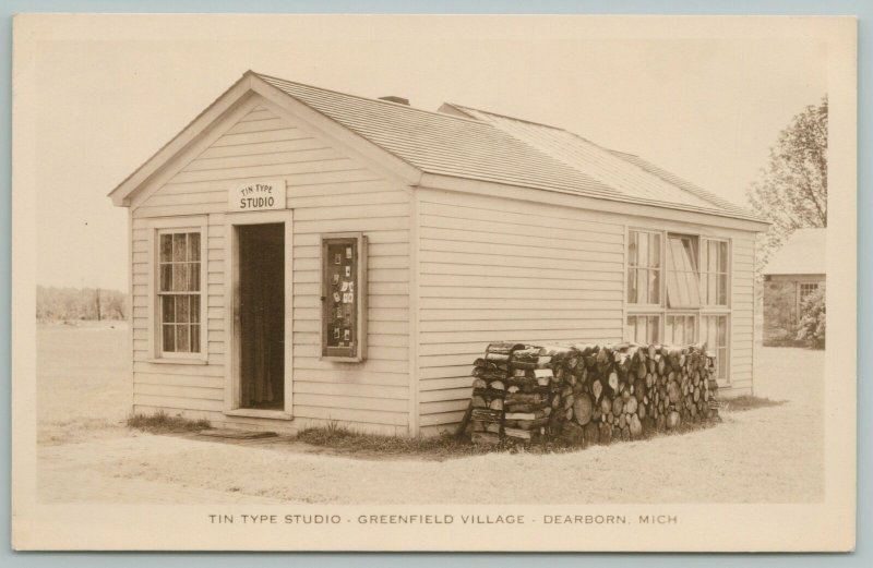 Dearborn Michigan~Tin Type Studio Greenfield Village~Real Photo Postcard~RPPC