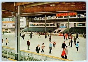 OBERSTDORF, Allgau Germany ~ KUNSTEISSTADION Ice Rink Skaters4x6 Postcard