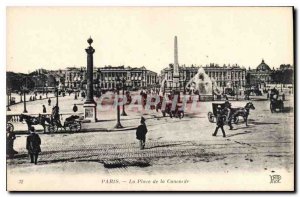 Postcard The Old Paris Concorde Square