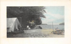 H74/ West Alton New Hampshire Postcard c1910 Tent on the Beach  81