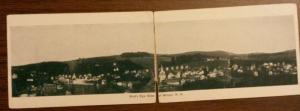Wilton New Hampshire~Bird's Eye View of Town~Church Steeples~c1905 B&W Bi-Fold