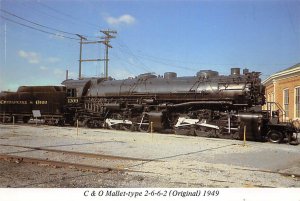 C and O locomotive 1309 Baltimore, Maryland, USA Railroad, Misc. Unused 